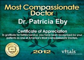 Most Compassionate Doctor Award  by Vitals 2012