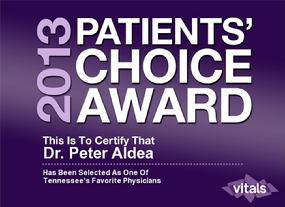 Patients' Choice Award by Vitals 2013
