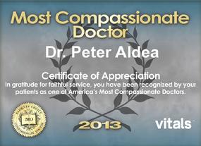 Most Compassionate Doctor award by Vitals 2013