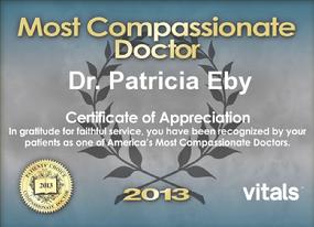 Most Compassionate Doctor Award by Vitals 2013
