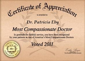 Most Compassionate Doctor Award by Vitals 2011