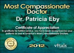 Most Compassionate Doctor Award by Vitals 2012
