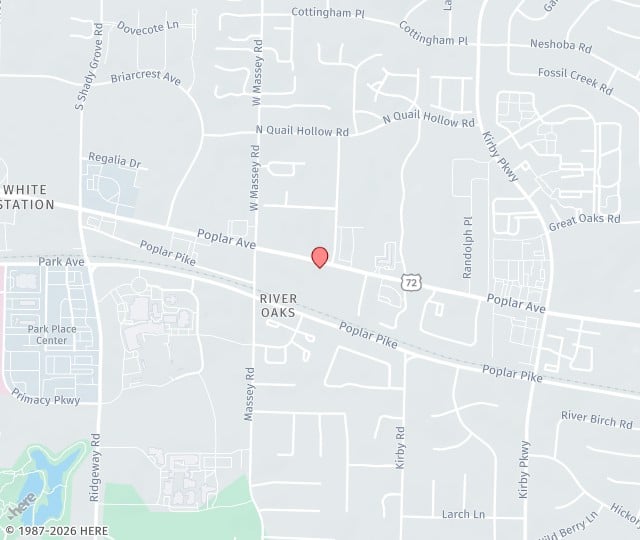 Location Map: 6401 Poplar Avenue, Suite 360 Memphis, TN 38119